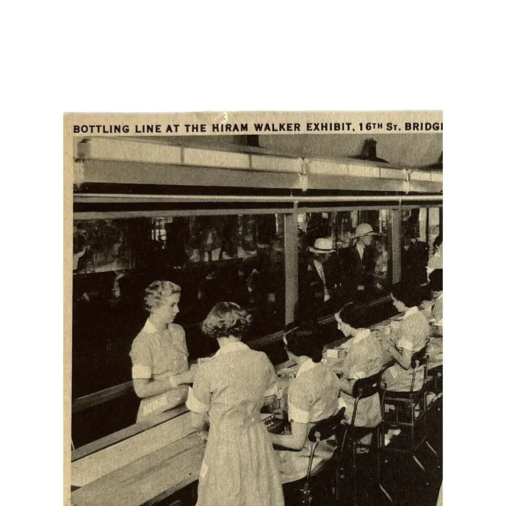 Vtg Litho Postcard '34 Ephemera Century Of Progress Exhibit Worlds Fair Bottling